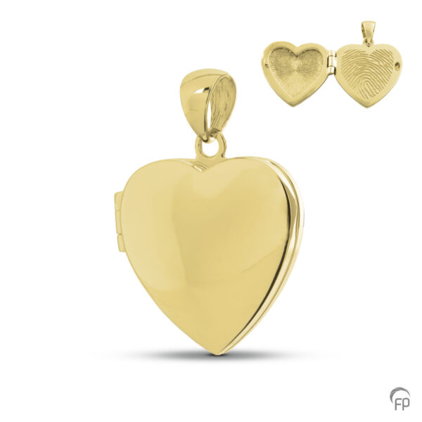 Gloss Heart Fingerprint and Ash Locket Pendant - Image 3