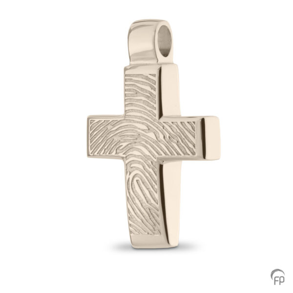 Gloss Simple Cross Fingerprint Pendant - Image 4
