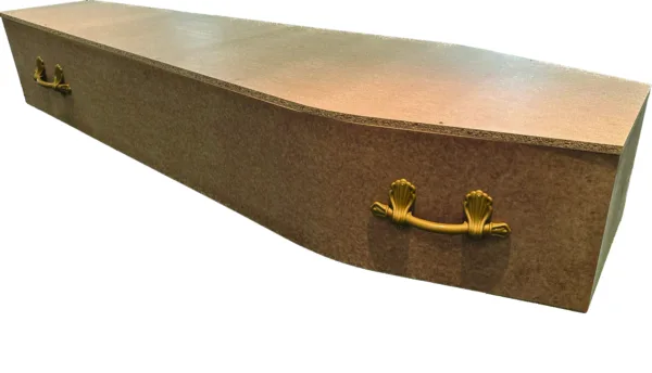 Basic coffin made of cupboard material