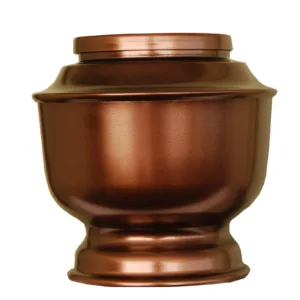 Aluminium ashes urn with a bronze effect